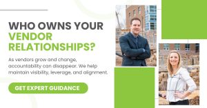 COMtuity advisors helping organizations maintain accountability, visibility, and alignment across vendor relationships during vendor consolidation.
