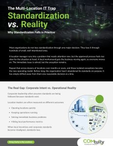 Multi-location IT management guide explaining why IT standardization fails and how location decisions create operational complexity