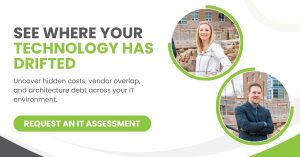 COMtuity IT consultants offering an assessment to identify hidden costs, vendor overlap, and architecture debt. 